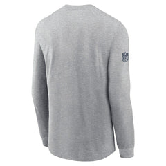 Dallas Cowboys Sideline Dri-FIT Long Sleeve T-Shirt - Heather Gray sale