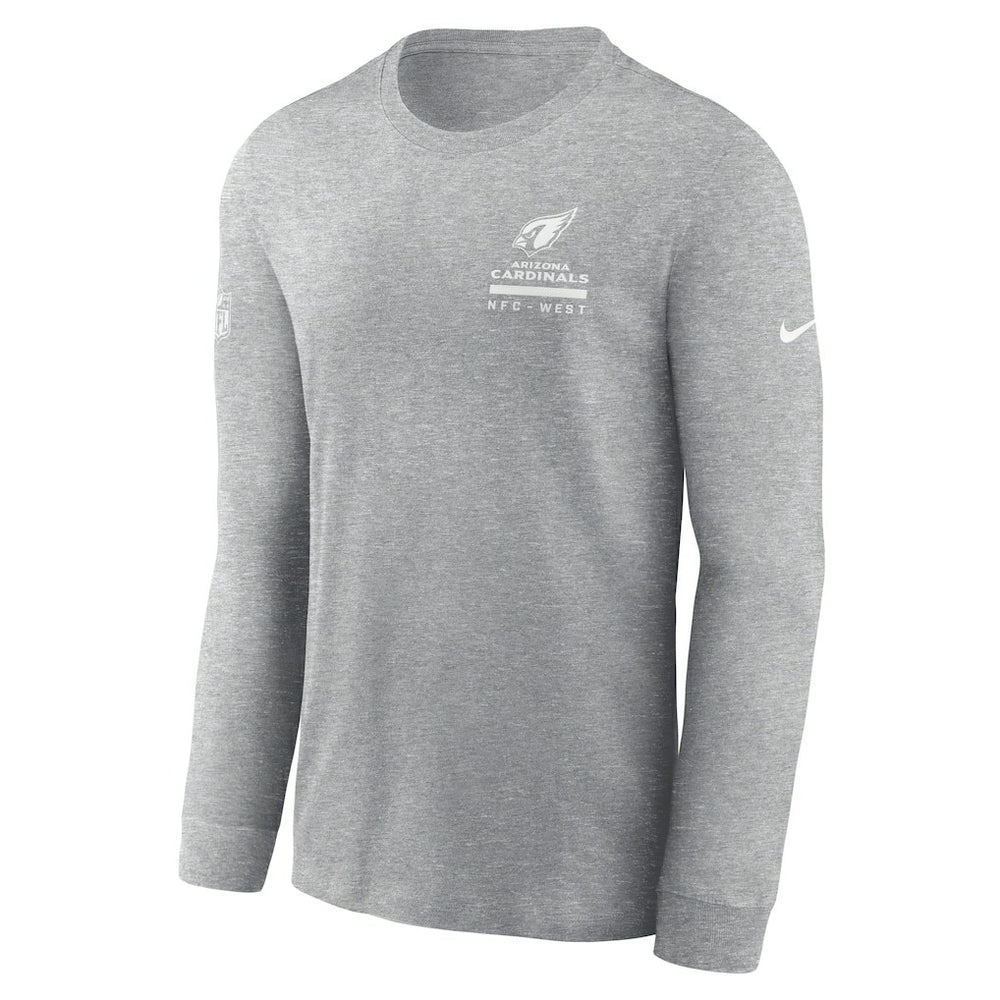 Arizona Cardinals Sideline Dri-FIT Long Sleeve T-Shirt - Heather Gray for sale