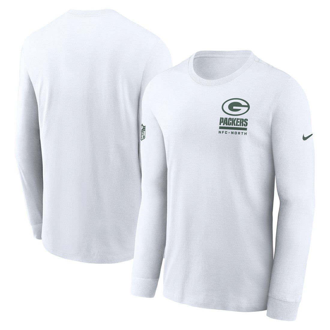 Green Bay Packers Sideline Dri-FIT Long Sleeve T-Shirt - White on sale