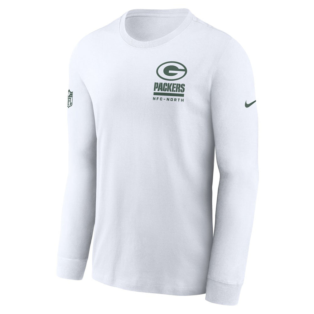 Green Bay Packers Sideline Dri-FIT Long Sleeve T-Shirt - White on sale