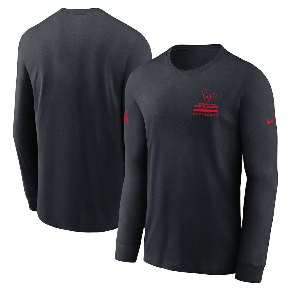 Houston Texans Sideline Dri-FIT Long Sleeve T-Shirt - Navy outlet