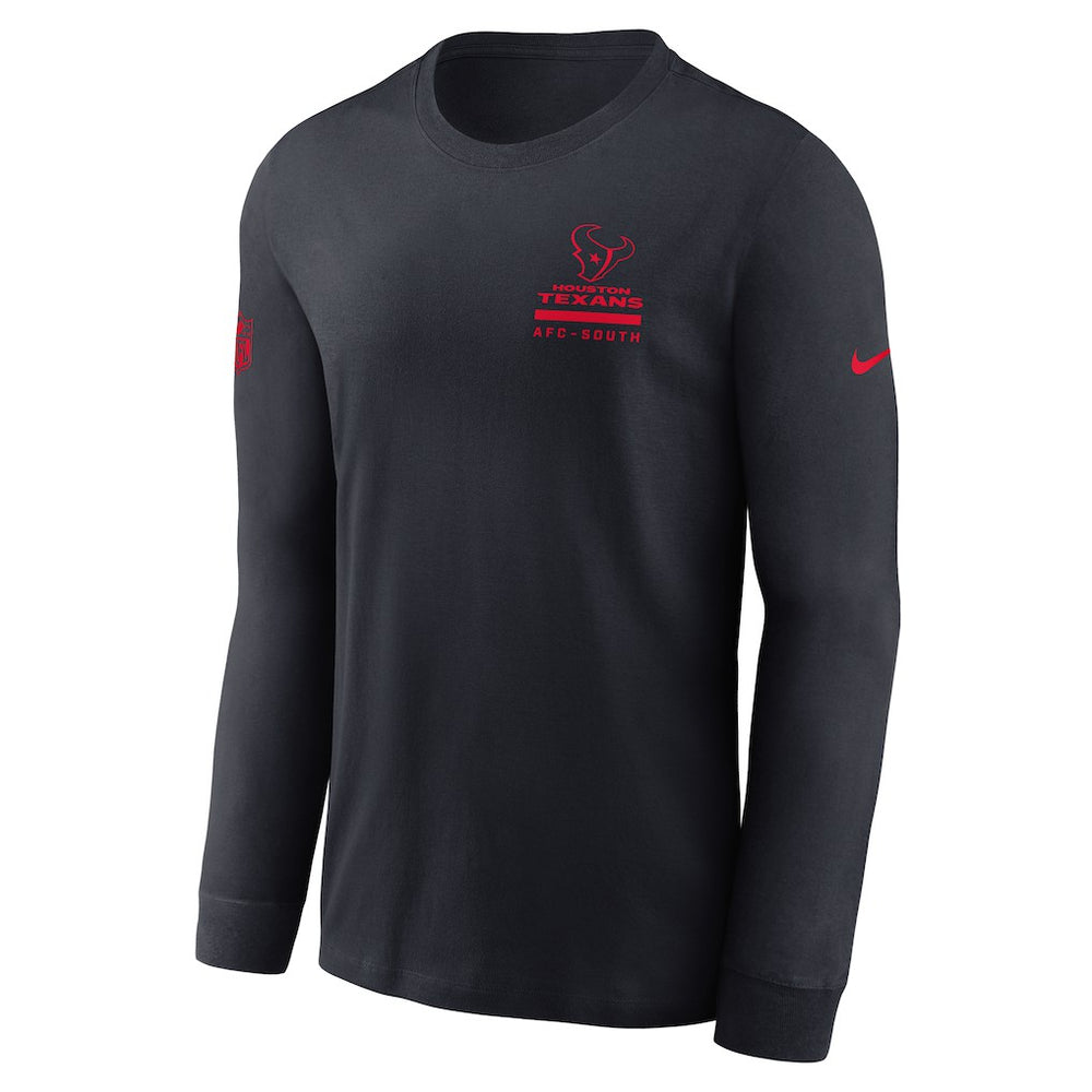 Houston Texans Sideline Dri-FIT Long Sleeve T-Shirt - Navy outlet