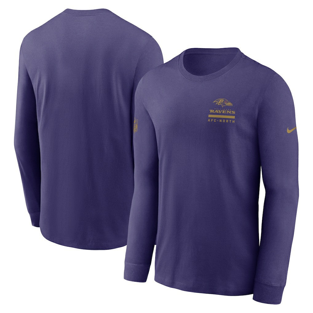 Baltimore Ravens Sideline Dri-FIT Long Sleeve T-Shirt - Purple sale