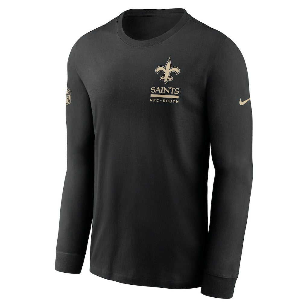 New Orleans Saints Sideline Dri-FIT Long Sleeve T-Shirt - Black discount