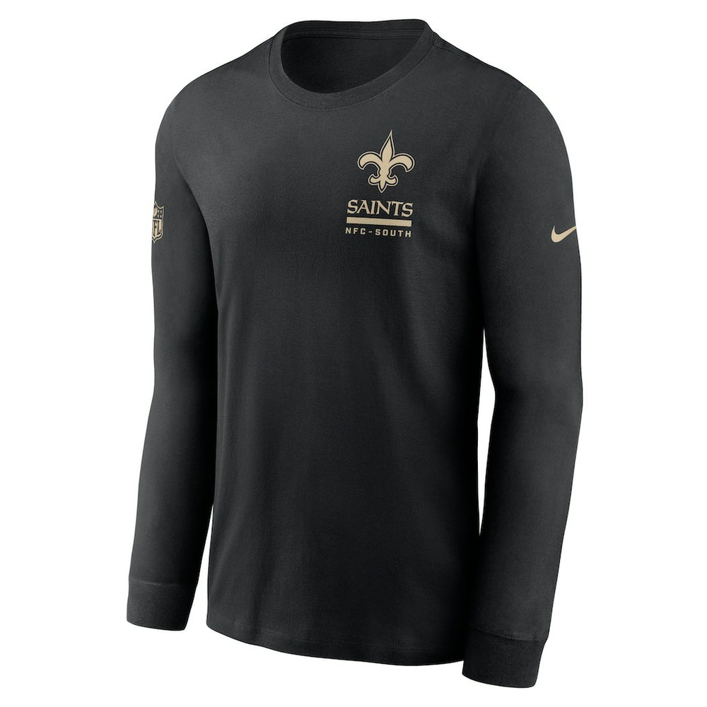 New Orleans Saints Sideline Dri-FIT Long Sleeve T-Shirt - Black discount