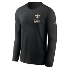 New Orleans Saints Sideline Dri-FIT Long Sleeve T-Shirt - Black discount