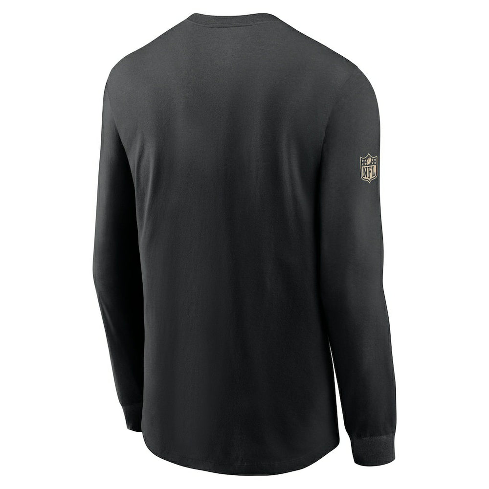 New Orleans Saints Sideline Dri-FIT Long Sleeve T-Shirt - Black discount