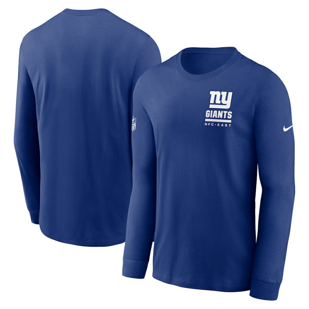 New York Giants Sideline Dri-FIT Long Sleeve T-Shirt - Royal discount