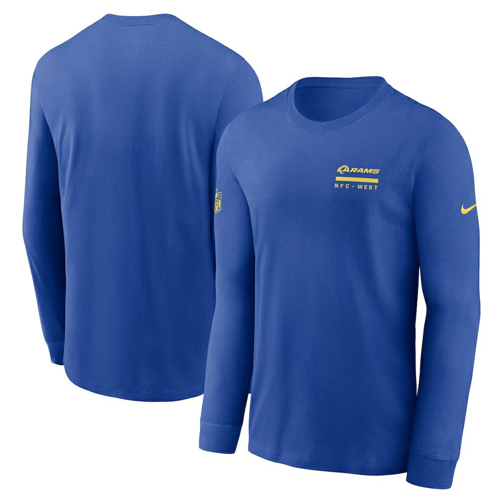 Los Angeles Rams Sideline Dri-FIT Long Sleeve T-Shirt - Royal for sale