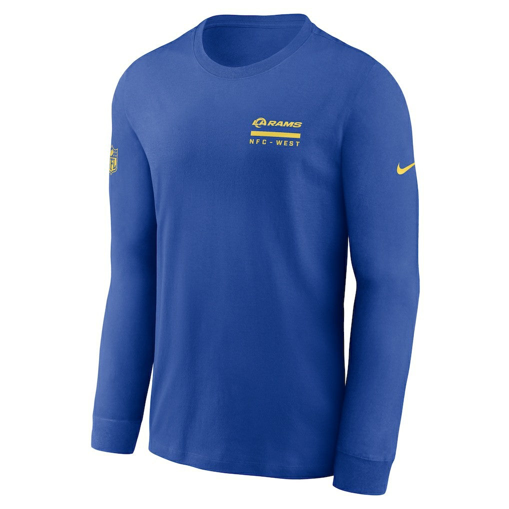Los Angeles Rams Sideline Dri-FIT Long Sleeve T-Shirt - Royal for sale