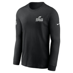 Philadelphia Eagles Sideline Dri-FIT Long Sleeve T-Shirt - Black cheap