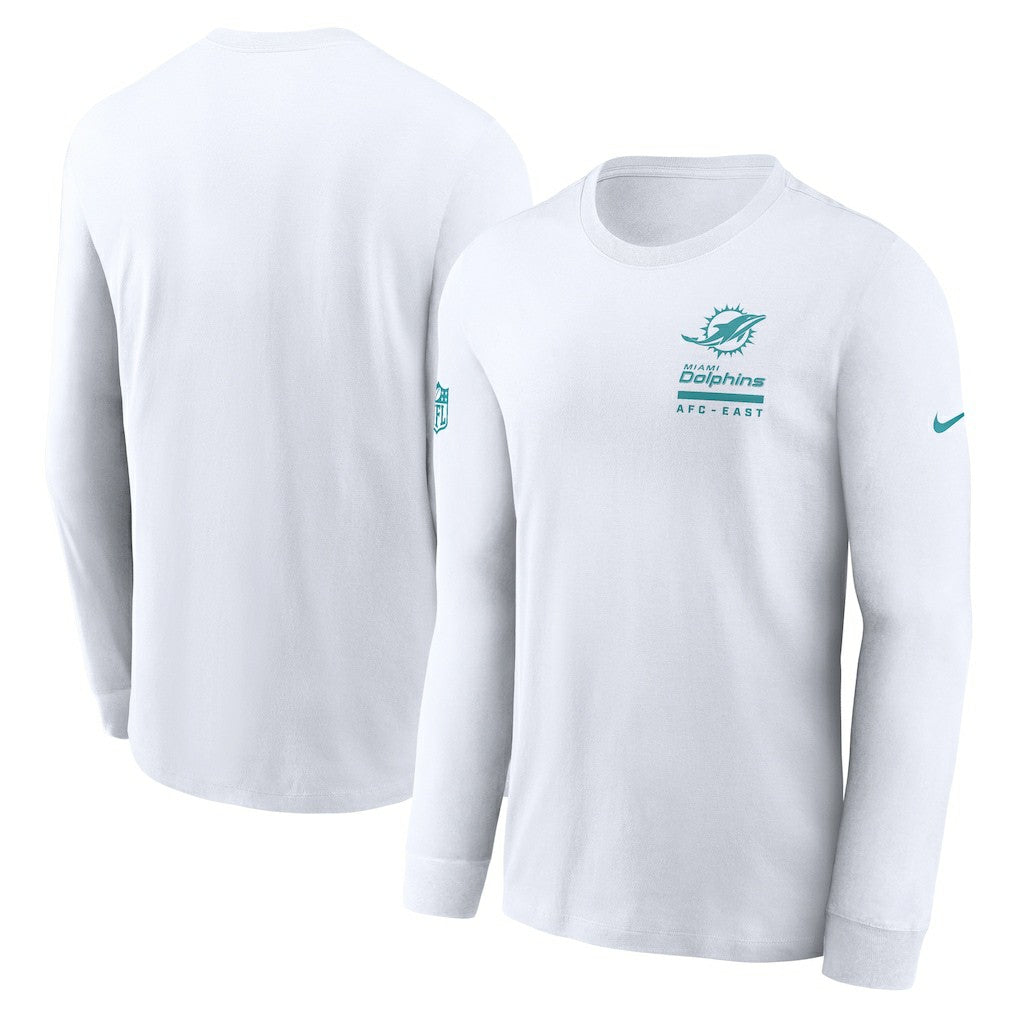 Miami Dolphins Sideline Dri-FIT Long Sleeve T-Shirt - White online