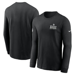 Minnesota Vikings Sideline Dri-FIT Long Sleeve T-Shirt - Black sale