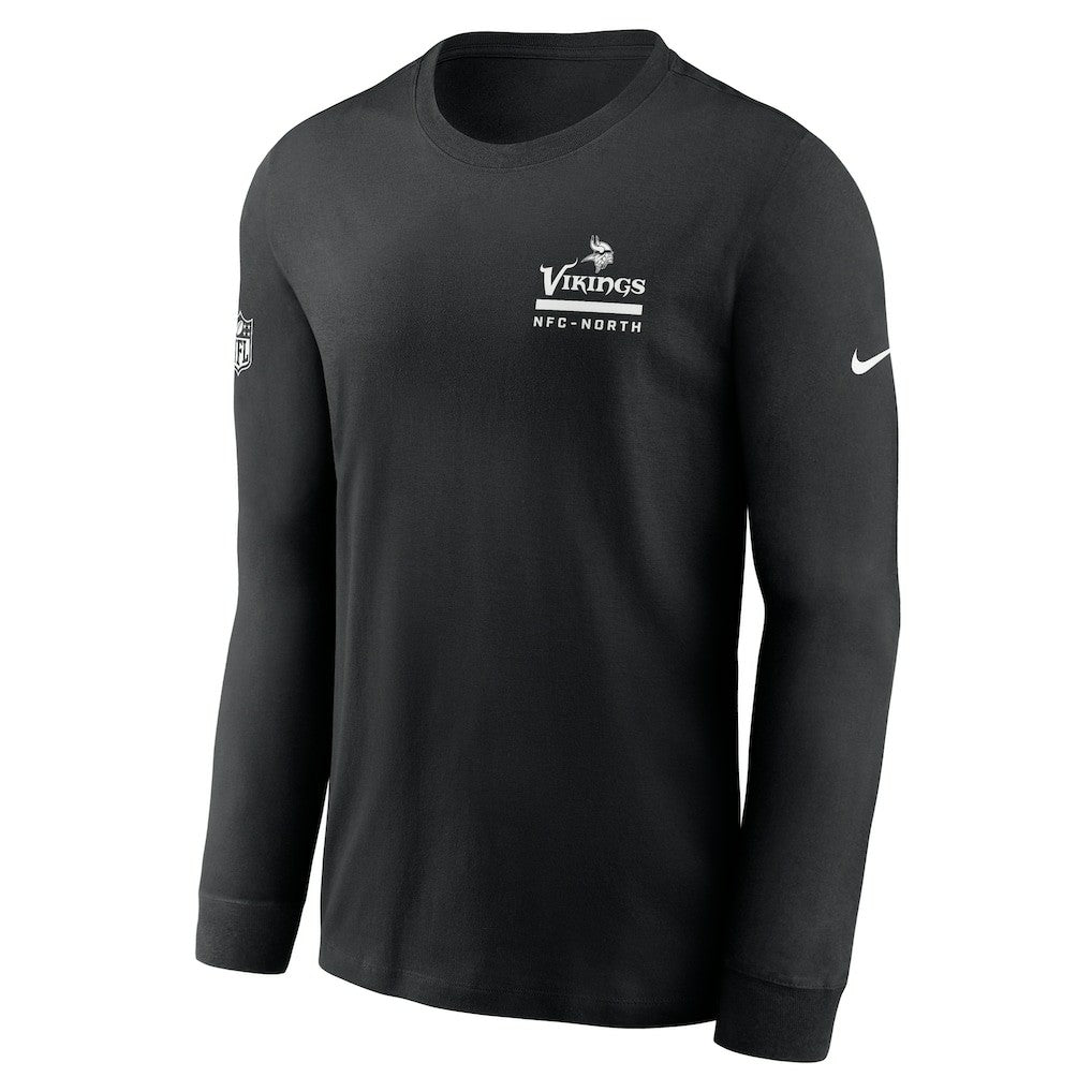 Minnesota Vikings Sideline Dri-FIT Long Sleeve T-Shirt - Black sale