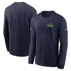 Seattle Seahawks Sideline Dri-FIT Long Sleeve T-Shirt - College Navy on sale