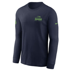 Seattle Seahawks Sideline Dri-FIT Long Sleeve T-Shirt - College Navy on sale