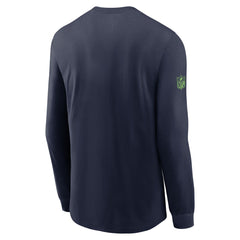 Seattle Seahawks Sideline Dri-FIT Long Sleeve T-Shirt - College Navy on sale