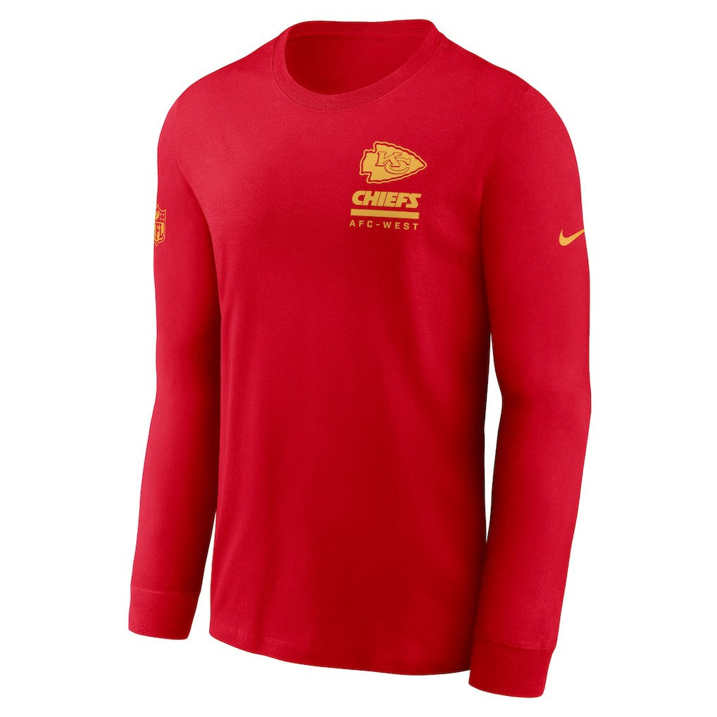 Kansas City Chiefs Sideline Dri-FIT Long Sleeve T-Shirt - Red sale
