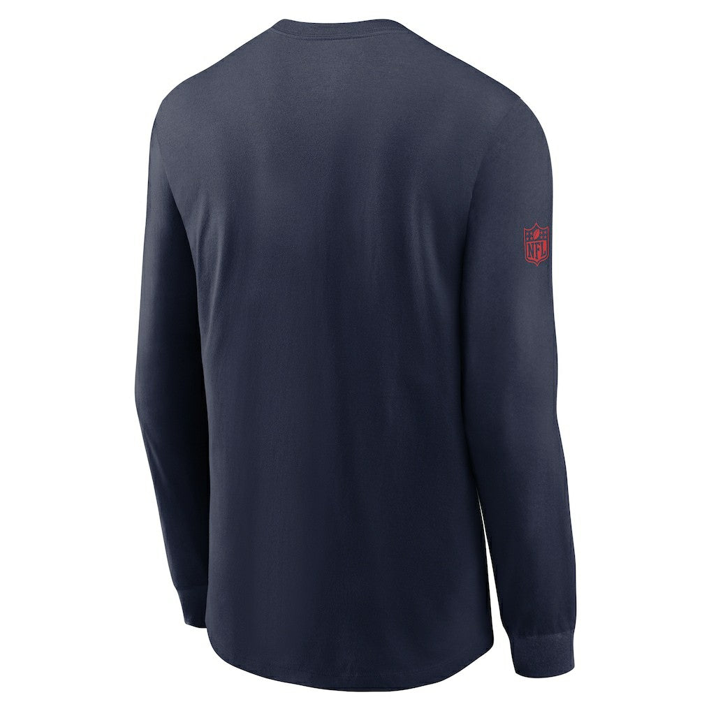 New England Patriots Sideline Dri-FIT Long Sleeve T-Shirt - Navy discount