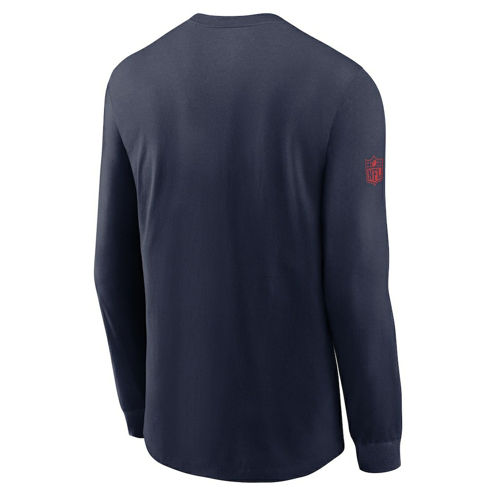 New England Patriots Sideline Dri-FIT Long Sleeve T-Shirt - Navy discount