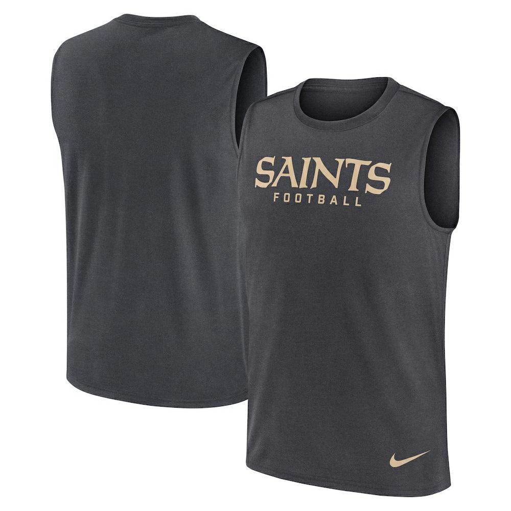 New Orleans Saints Primetime Legend Dri-FIT Muscle Tank Top - Charcoal outlet