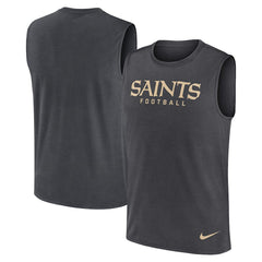 New Orleans Saints Primetime Legend Dri-FIT Muscle Tank Top - Charcoal outlet