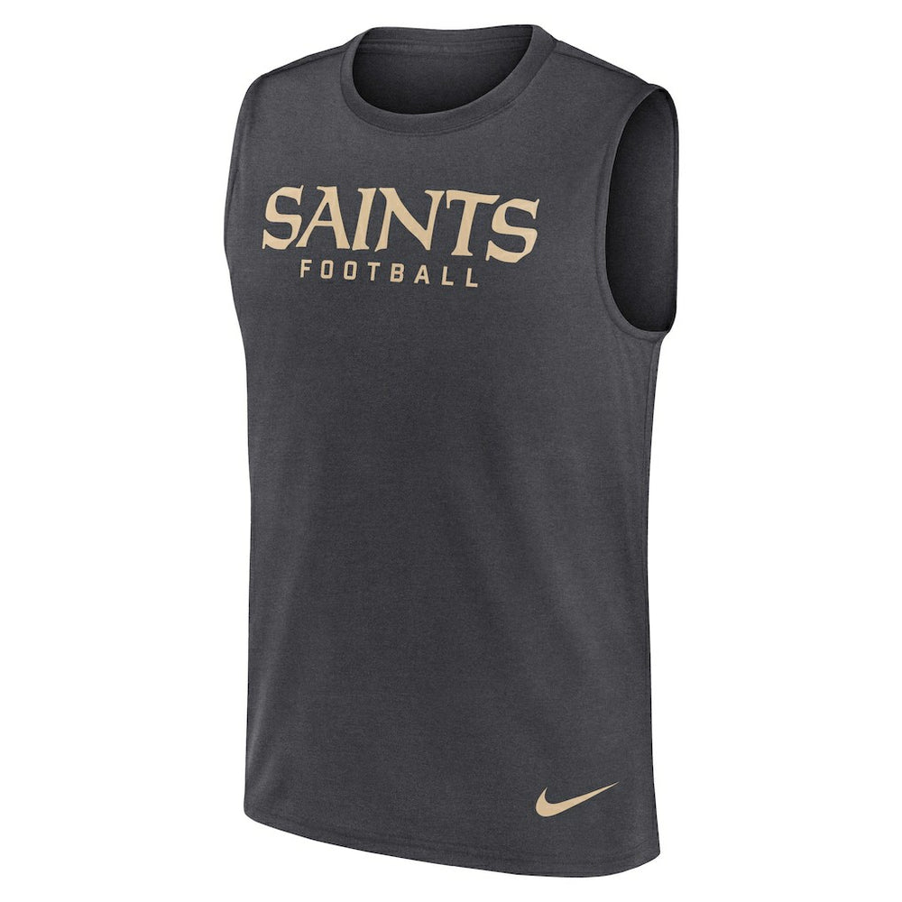 New Orleans Saints Primetime Legend Dri-FIT Muscle Tank Top - Charcoal outlet