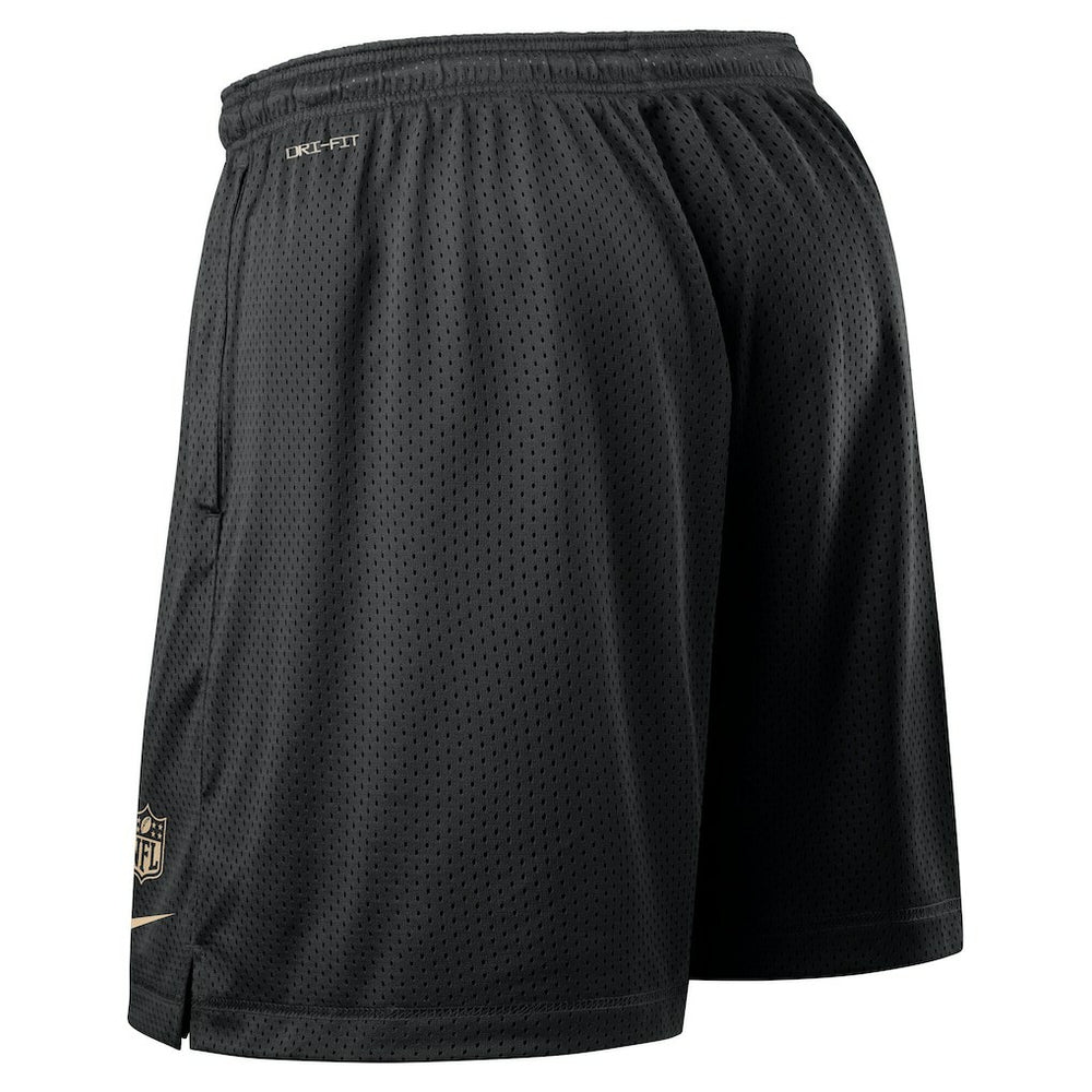 New Orleans Saints Sideline Reversible Dri-FIT Shorts - Black outlet