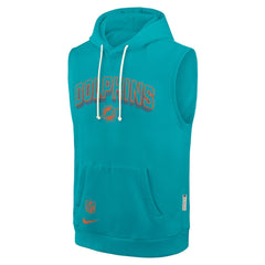 Miami Dolphins Sideline Standard Issue Dri-FIT Sleeveless Hoodie - Aqua sale