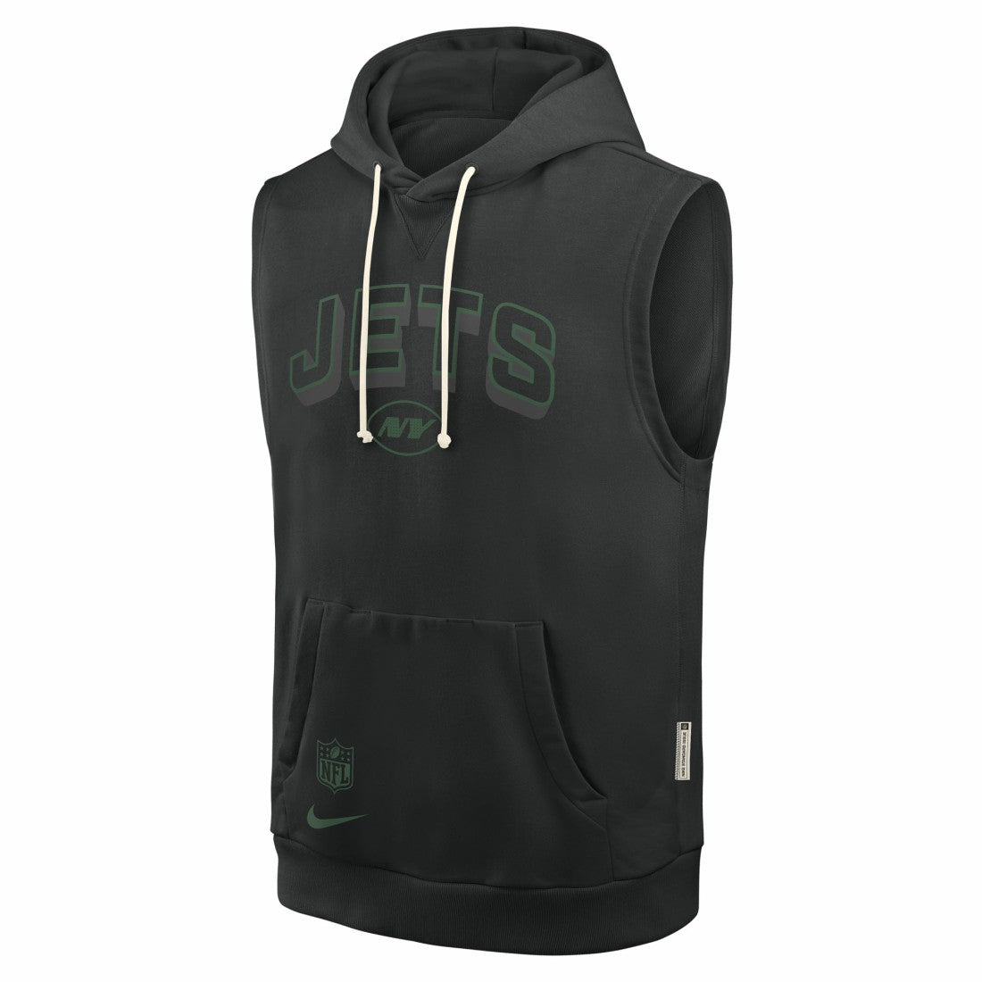 New York Jets Sideline Standard Issue Dri-FIT Sleeveless Hoodie - Black discount