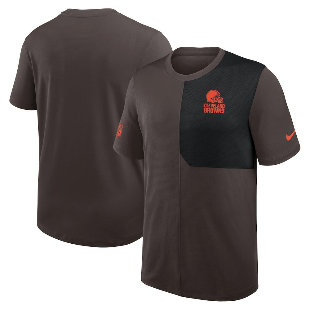 Cleveland Browns Sideline UV Dri-Fit Coach Shirt - Brown outlet
