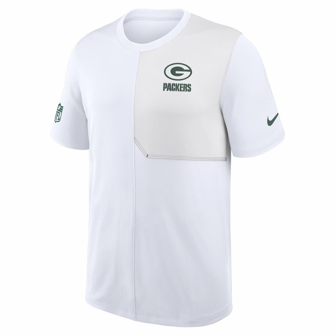 Green Bay Packers Sideline UV Dri-Fit Coach Shirt - White for sale