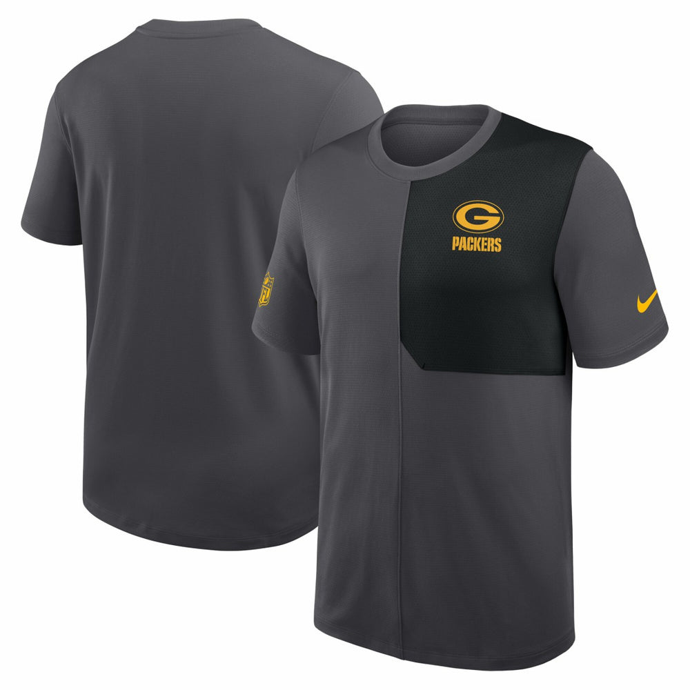 Green Bay Packers Sideline UV Dri-Fit Coach Shirt - Gray discount