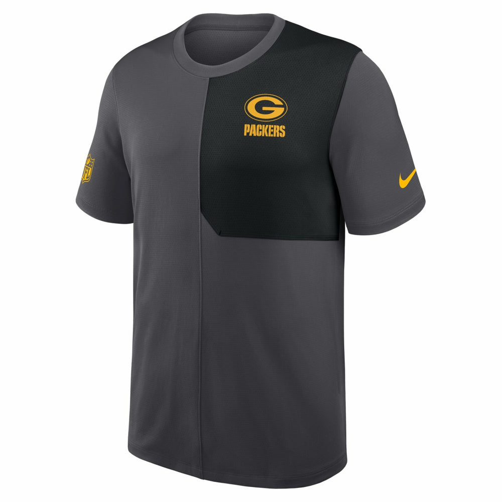 Green Bay Packers Sideline UV Dri-Fit Coach Shirt - Gray discount