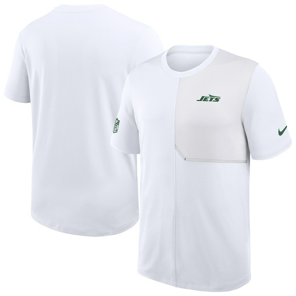 New York Jets Sideline UV Dri-Fit Coach Shirt - White sale