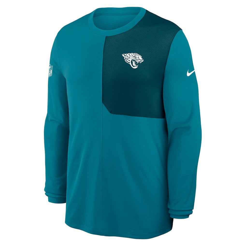 Jacksonville Jaguars Sideline Coach UV Dri-FIT Long Sleeve Shirt - Teal cheap