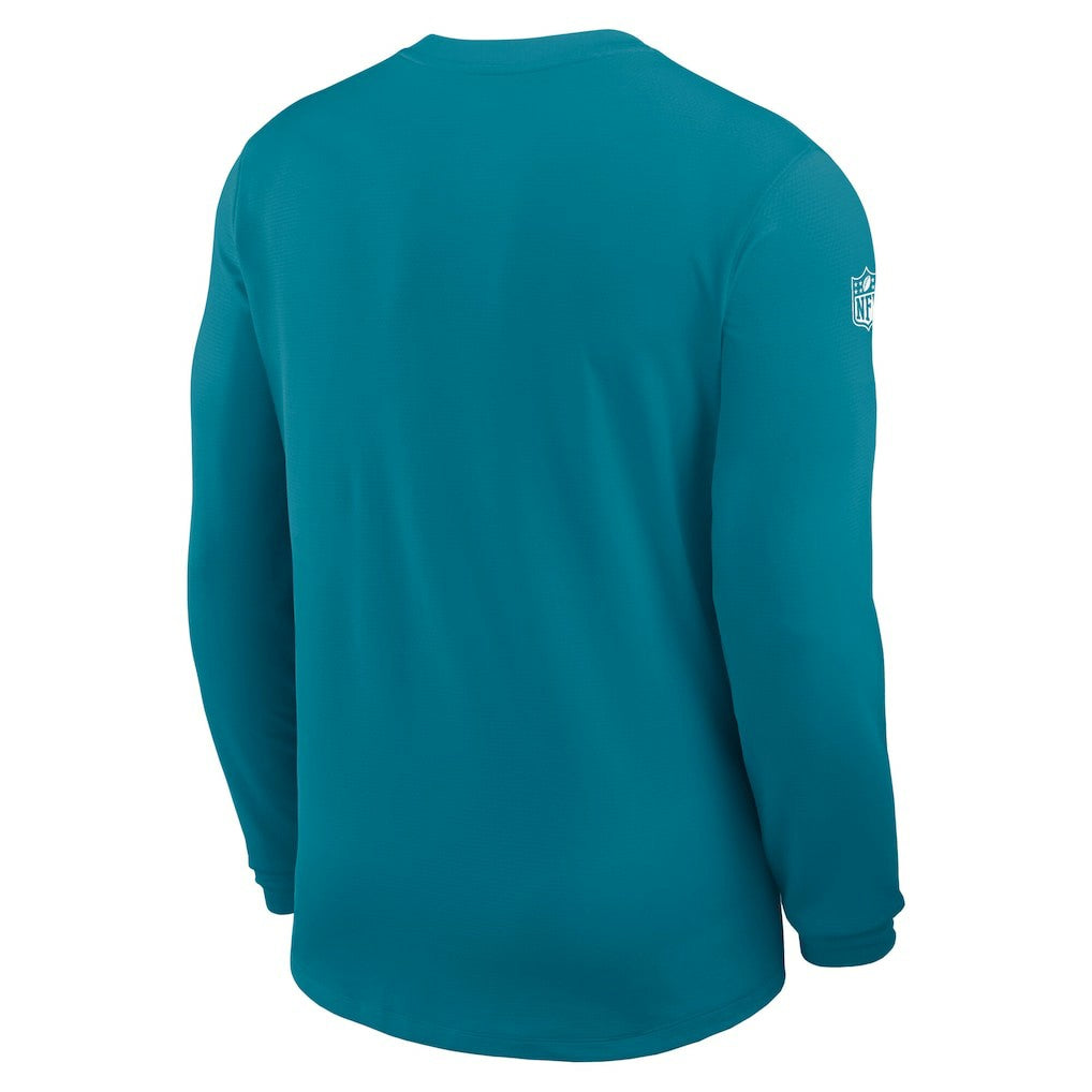 Jacksonville Jaguars Sideline Coach UV Dri-FIT Long Sleeve Shirt - Teal cheap