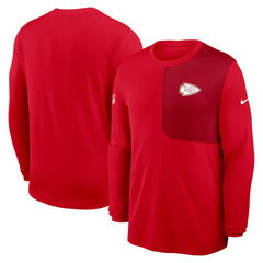 Kansas City Chiefs Sideline Coach UV Dri-FIT Long Sleeve Shirt - Red online