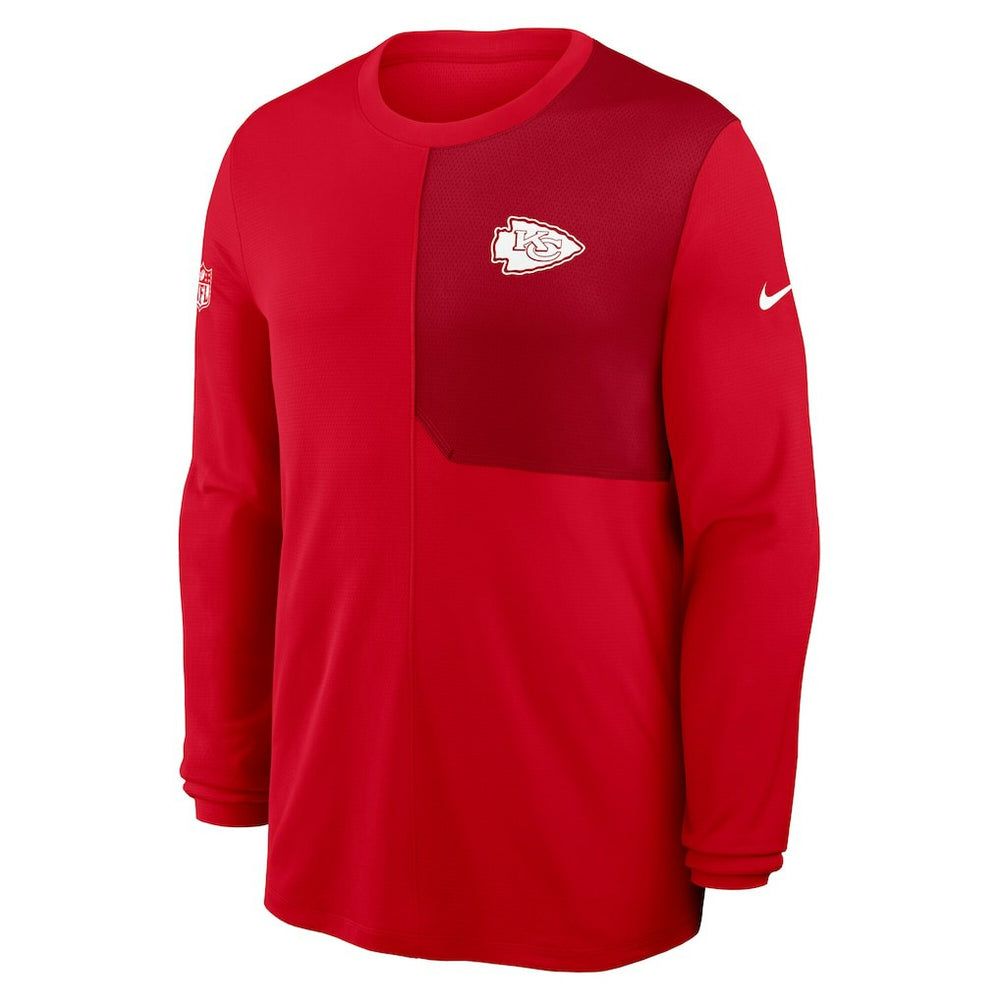 Kansas City Chiefs Sideline Coach UV Dri-FIT Long Sleeve Shirt - Red online