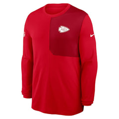 Kansas City Chiefs Sideline Coach UV Dri-FIT Long Sleeve Shirt - Red online