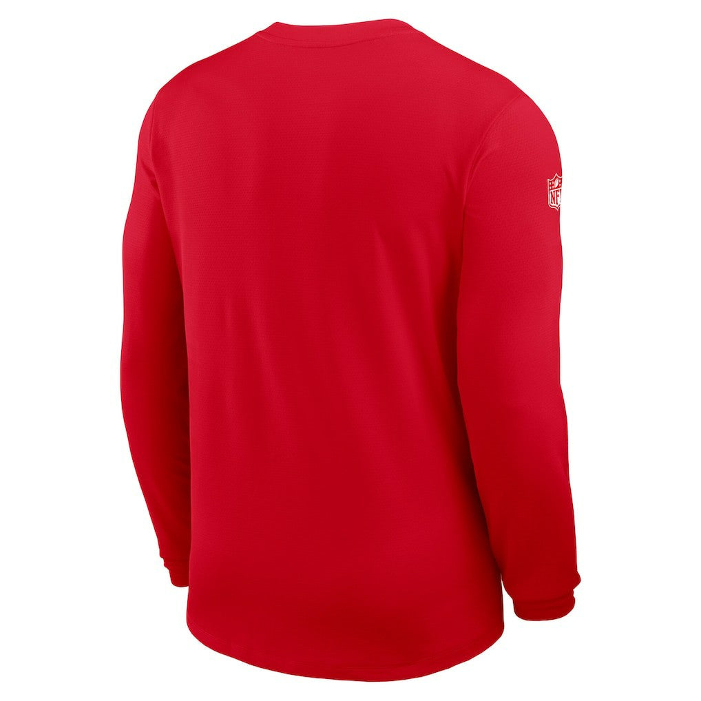 Kansas City Chiefs Sideline Coach UV Dri-FIT Long Sleeve Shirt - Red online