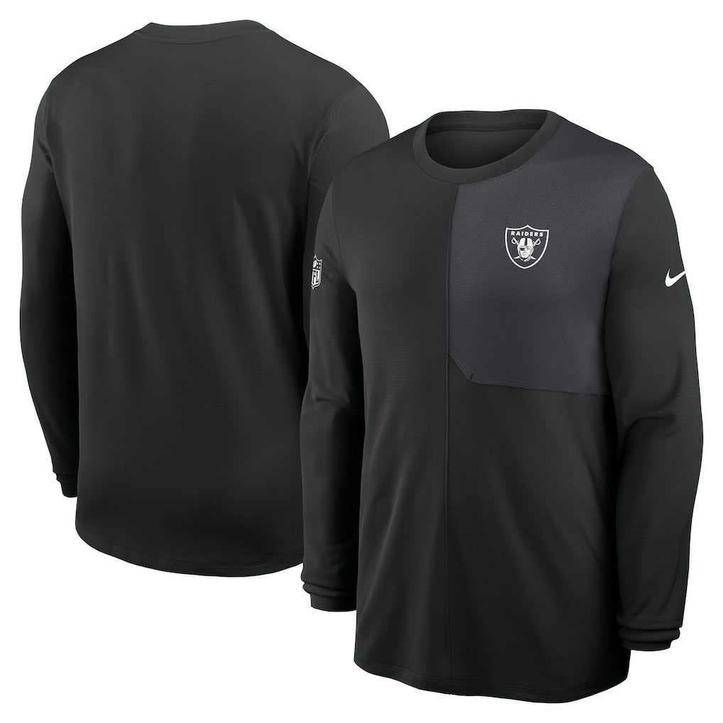 Las Vegas Raiders Sideline Coach UV Dri-FIT Long Sleeve Shirt - Black for sale