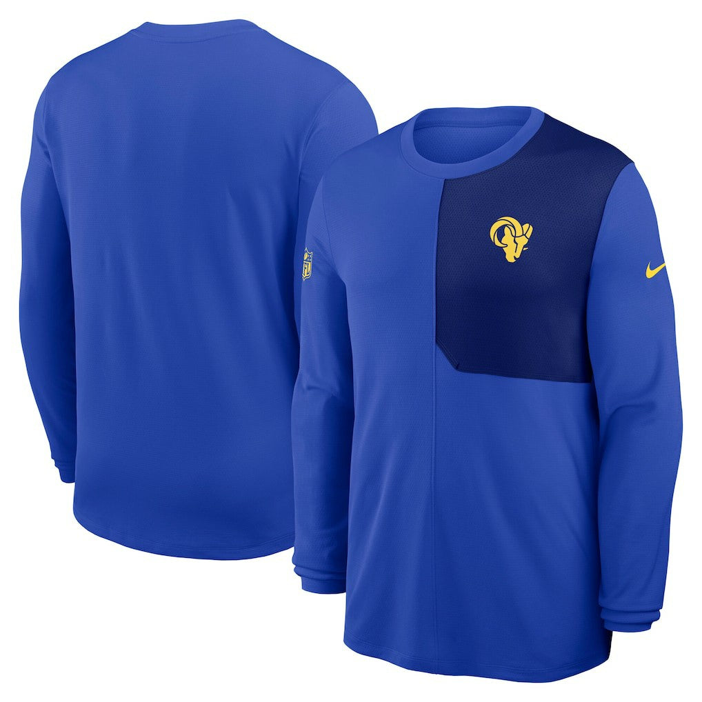 Los Angeles Rams Sideline Coach UV Dri-FIT Long Sleeve Shirt - Royal for sale
