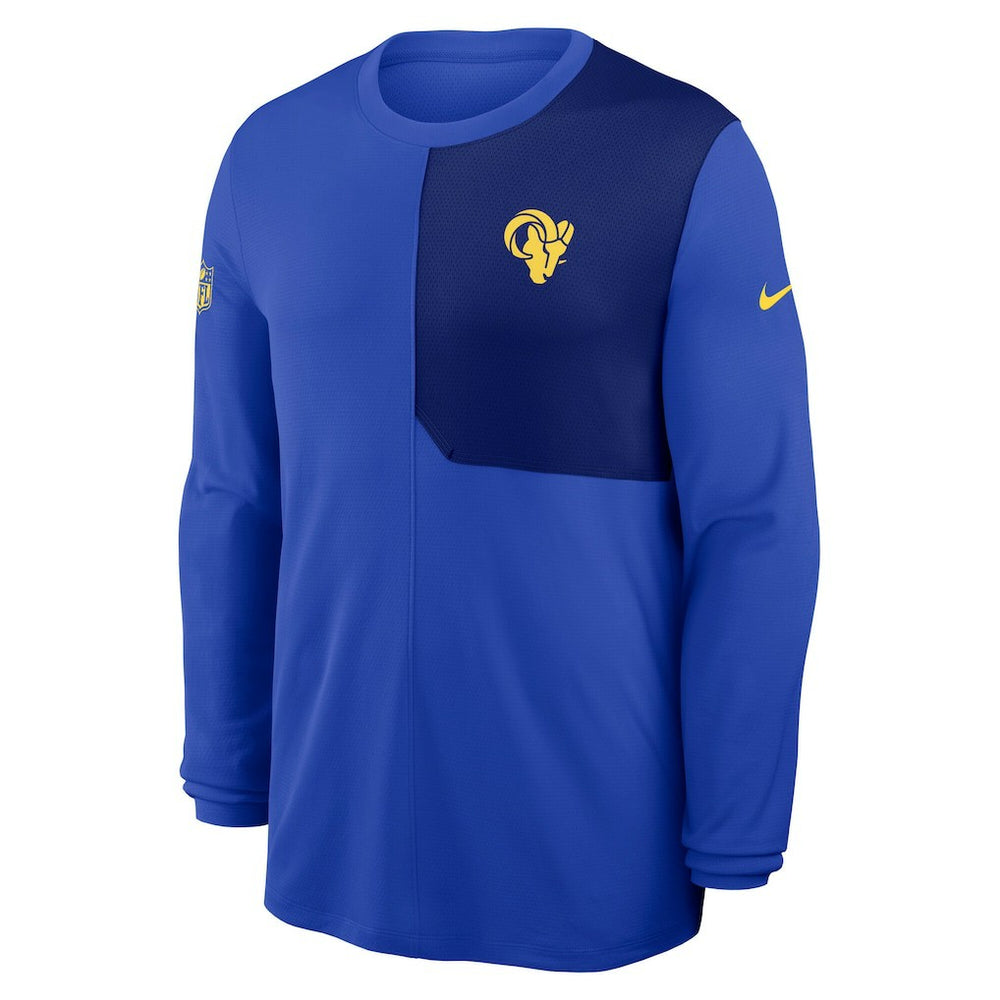 Los Angeles Rams Sideline Coach UV Dri-FIT Long Sleeve Shirt - Royal for sale