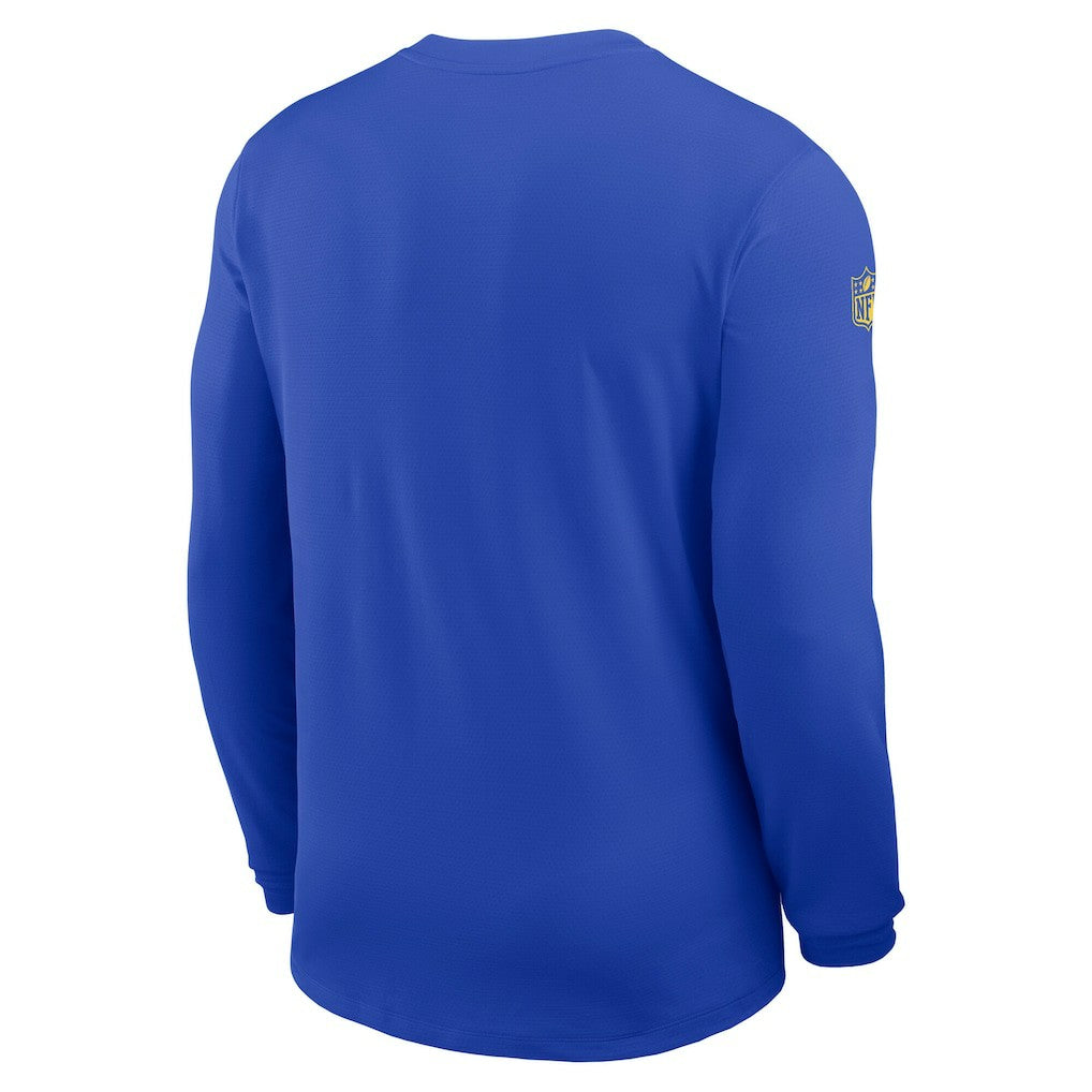 Los Angeles Rams Sideline Coach UV Dri-FIT Long Sleeve Shirt - Royal for sale