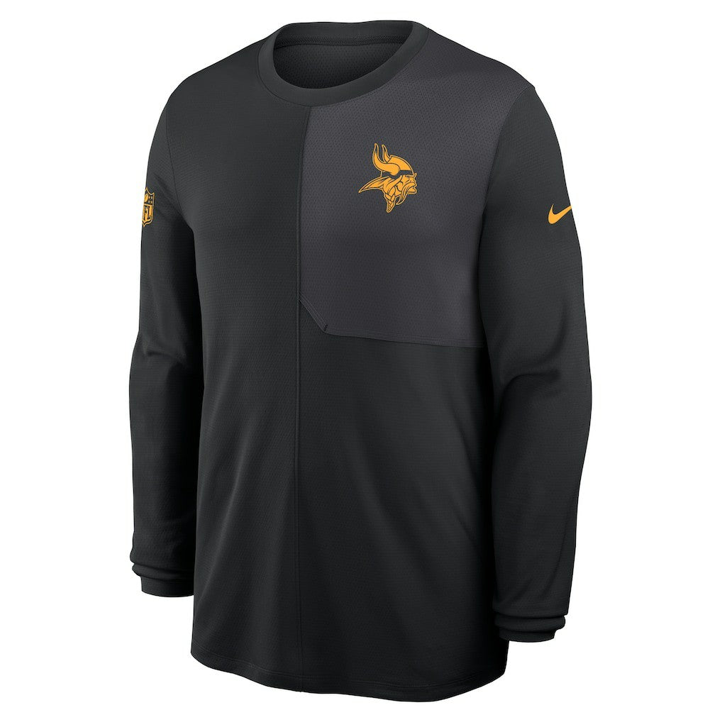 Minnesota Vikings Sideline Coach UV Dri-FIT Long Sleeve Shirt - Black sale