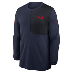 New England Patriots Sideline Coach UV Dri-FIT Long Sleeve Shirt - Navy online