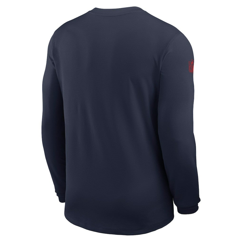 New England Patriots Sideline Coach UV Dri-FIT Long Sleeve Shirt - Navy online