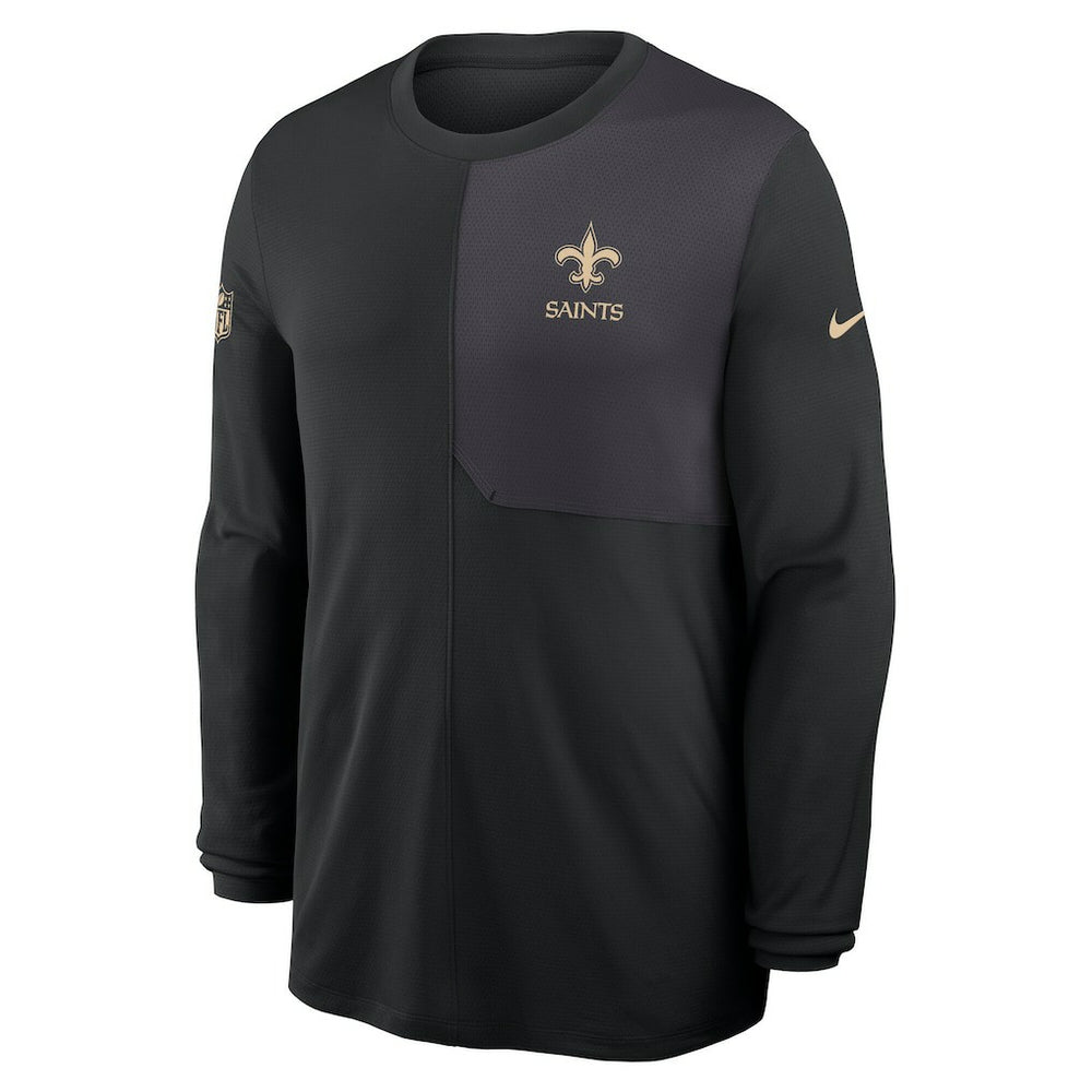 New Orleans Saints Sideline Coach UV Dri-FIT Long Sleeve Shirt - Black on sale