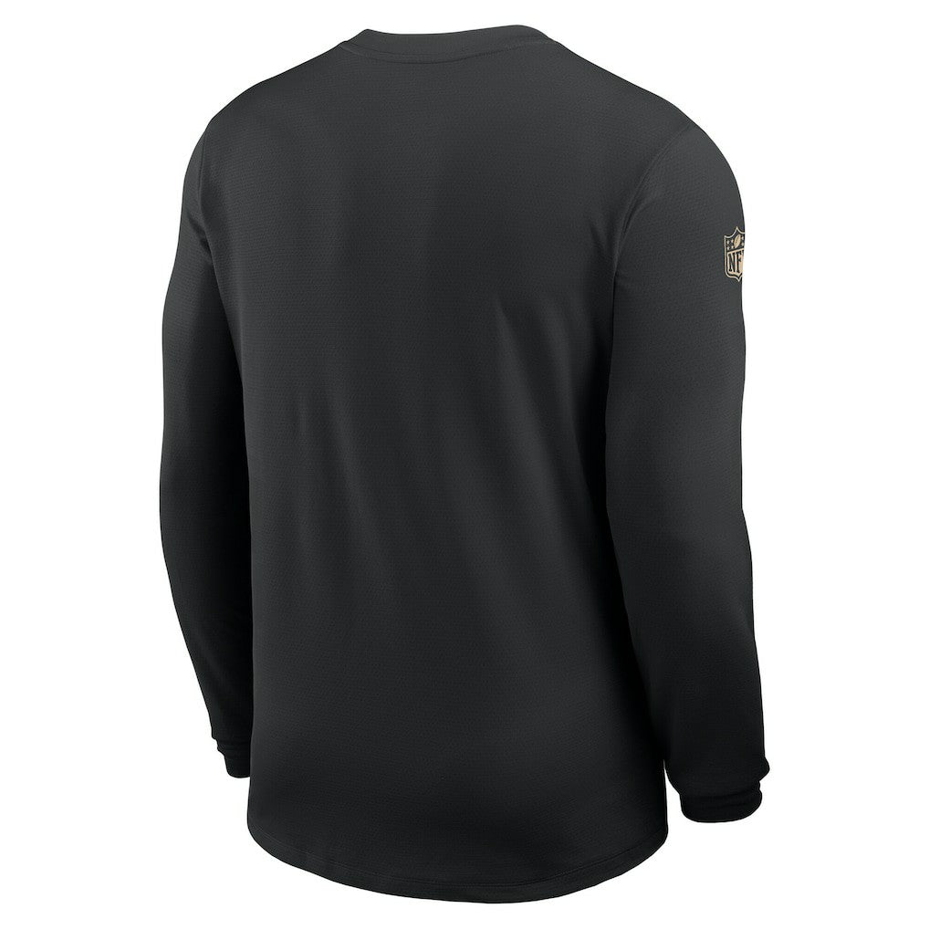 New Orleans Saints Sideline Coach UV Dri-FIT Long Sleeve Shirt - Black on sale